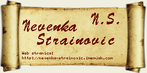 Nevenka Strainović vizit kartica